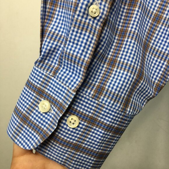 Peter Millar Men's Plaid Button Down Long Sleeve Shirt Size XL - Picture 10 of 13